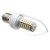 E27 8W 138x3528SMD 620LM 6000-6500K Natural White Light LED Candle Bulb (220V)