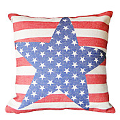 EUA Estrela algodão / linho fronha decorativa
