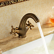 antiguo cuarto de baño inspirada en grifo del lavabo - acabado de latón antiguo