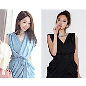 Sexy Belted Vrouwen Wrap Receptie Dress