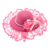 Purple Lace Pearls Hat Hair Clip for Pets