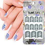 3PCS Mixed-style Paper Nail Art Image Stamp Stickers LK Series No.29