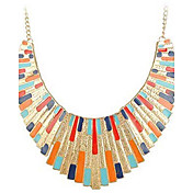 Kvinners Fan-formet Fargerike Alloy Necklace