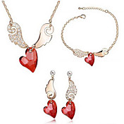 Unique Alloy With Crystal / Rhinestone Women's Jewelry Set Including Necklace,Earrings,Bracelet