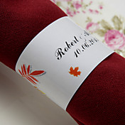 Personalisierte Paper Napkin Ring - Maple Leaves (Set von 50)