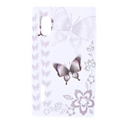 Butterfly Pattern Soft Case para LG E612 Optimus L5