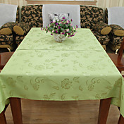 Classic Polyester Green Jacquard Floral Table Cloths
