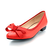Leatherette Low Heel Loafers & Flip-Ons With Bowknot Party/Evening Shoes (More Colors)