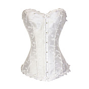 Charmerende Polyester med Lace Side Stropløs Front Busk Lukning Corsets Shapewear