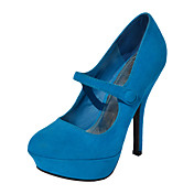 Gorgeous Suede Stiletto Heel Pumps With Button Party / Evening Shoes