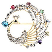 Stylish Alloy With Rhinestones / Crystal Brooch (More Colors)