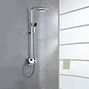 Digitale LCD-Bildschirm Contemporary Style Chrome Finish Thermostat Duscharmatur mit 8 "Showhead + Handheld