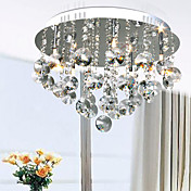 100W hedendaagse artistieke plafondlamp met 5 lichten en Crystal Bead Hangers