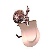 Antikk stil Rose Gold Finish Veggmontert Brass All Cover Style Toilet Paper Roll Holders Rack