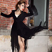 Women's Blazer with Long Chiffon Hem