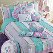 4pcs precioso edredón de algodón acolchado Stripe completo cover set