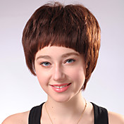 Capless Short Light Golden Blonde Curly Mixed Hair Wigs