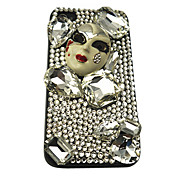 Caso di cristallo modello Black Mask rigida per iPhone 4/4S