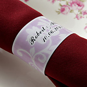 Personalisierte Paper Napkin Ring - Pink Floral Design (Set von 50)