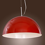 60W E27 Pendent Light met Red Iron Shade