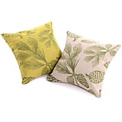 conjunto de duas folhas casuais imprimir fronha decorativo