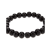 8 mm Round Black Agate Bracelet