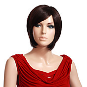 Capless High Quality Synthetic Short Straight Brown Wigs