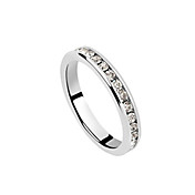 Lovely Platinum Plated High Quality Alloy Crystal Ring More Colors