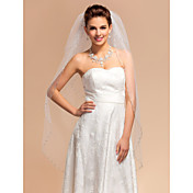 Enstrengede Waltz Wedding Veil med blyant Edge