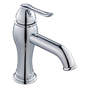 Chrome Finish Contemporary Style Centerset Brass Bathroom Sink Faucet