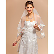 Nice-One-tier Elbow Wedding Veil med blonder Applique Edge