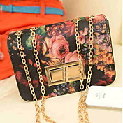 Damemote Vintage Chain Floral Print Tote (mønsteret varierer)