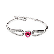 Elegant Alloy Plating Platinum With Crystal Women's Bracelet(More Colors)