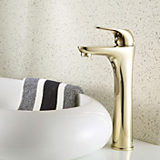 Antique Style Centerset Brass Bathroom Sink Faucets (Ti-PVD Finish)