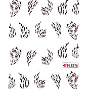 5PCS Wasser Transfer Printing Nail Stickers NO.20 Multi-Pattern