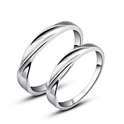 Simple 925 Sterling Silver Couples Rings