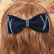 Handmade Black Linen Bow Classic Lolita Headpiece