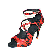 Customized Women's Lace Upper Ankle Strap Latin / Ballroom Dance Shoes (More Colors)