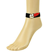 Handmade Red Feather Black Velvet Cosplay Lolita Anklet