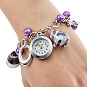 Women's Alloy Plastic Analog Quartz Bracelet Watch (Purple)