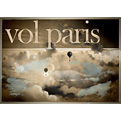 Printed Art Landscape Vol Paris by Vintage Apple Collection