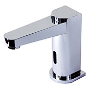 Deck finitura cromata montato in stile contemporaneo in ottone sensore Lavandino del bagno rubinetti