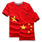 Rosso cinese Cinque Stelle Lover modello al 100% cotone T Shirt (Uomini)