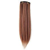 High Quality Synthetic 45cm Clip-In Straight Hair Extension with 4 Colors to Choose