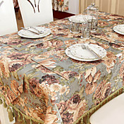Traditional Multi-color Polyester Print Floral Table Cloths
