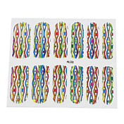 3PCS 2D Full Cover Finger Nail Sticker Mixed Style NO.10