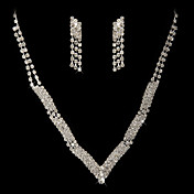 Gorgeous Czech Rhinestones Alloy Plated Wedding Bridal Jewelry Set,Including Necklace And Earrings