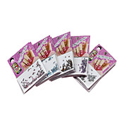5PCS Mixed-color Mini Stars Nail Decorations(Random Color)