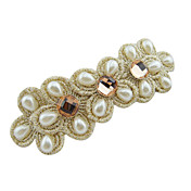 Handmade Beige Pearl and Crystal Princess Lolita Headpiece