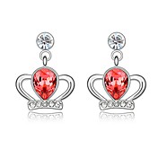 Charming Alloy Unregelmäßige Kristall Ohrstecker (mehr Farben)